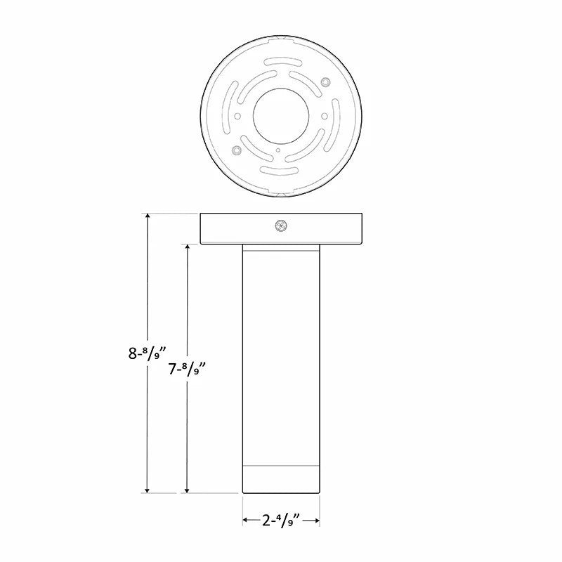 2 Inch LED Ceiling Mount Cylinder - 6 Watt - 450 Lumens - Color Selectable 30K/40K/50K - 120V - White Finish - Dimmable Down Light