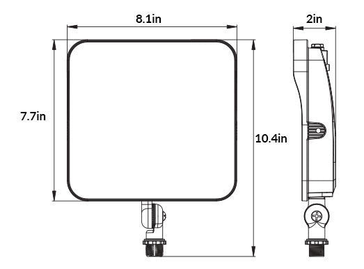 LED Landscape Floods - Watt Selectable - 27/41/54/65W - Color Selectable 30K/40K/50K - 9400 Max Lumens - Knuckle Mount - Integrated Photocell