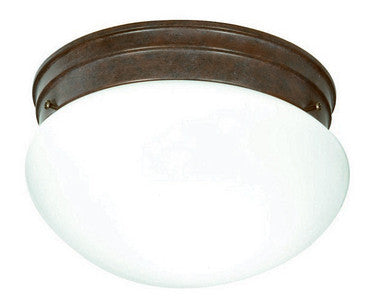 2 Light - 10" - Flush Mount - Medium White Mushroom