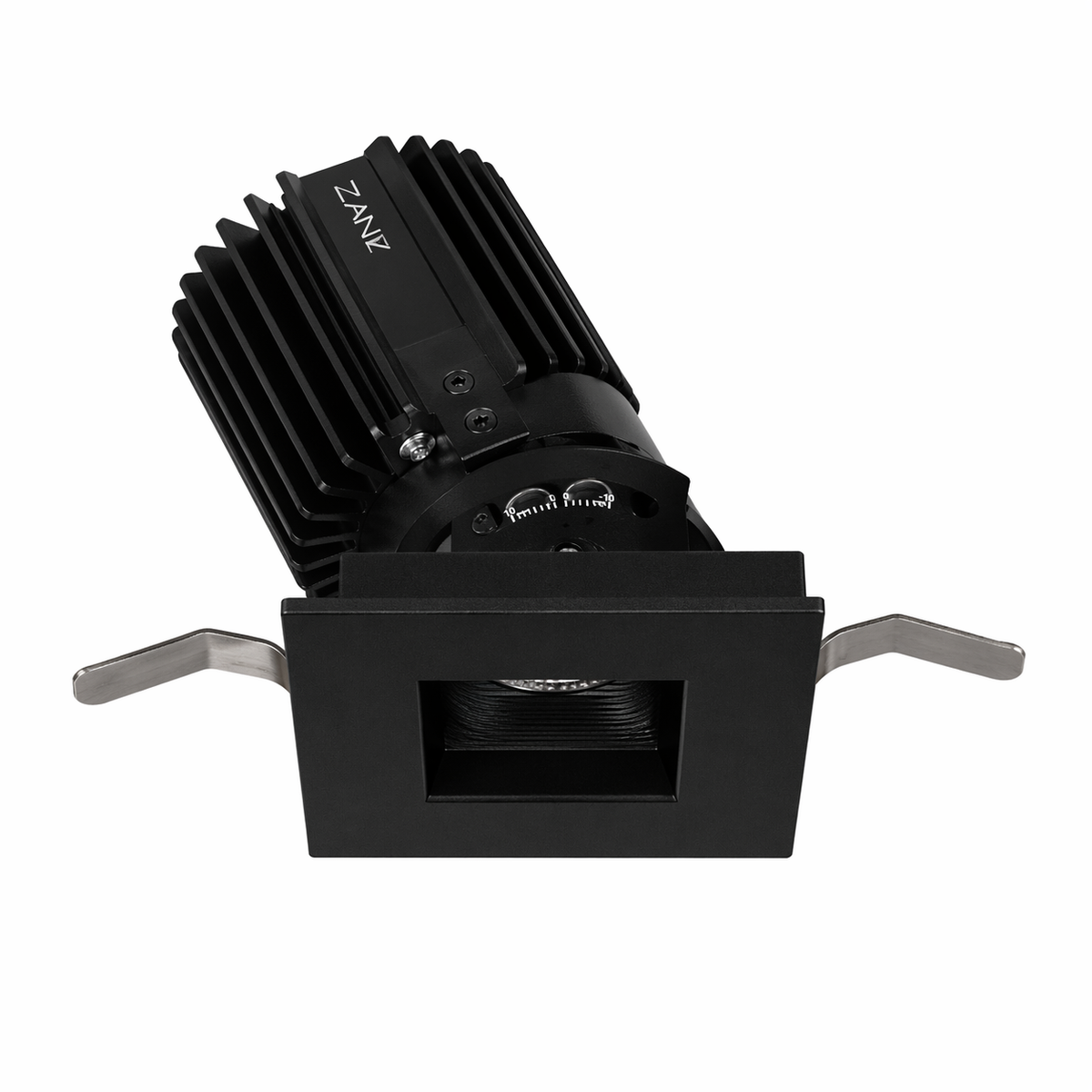Volta 2in Square Pin Hole Trim Narrow Flood Beam 1800-4000K in Black - R2SPT-NTWA-BK