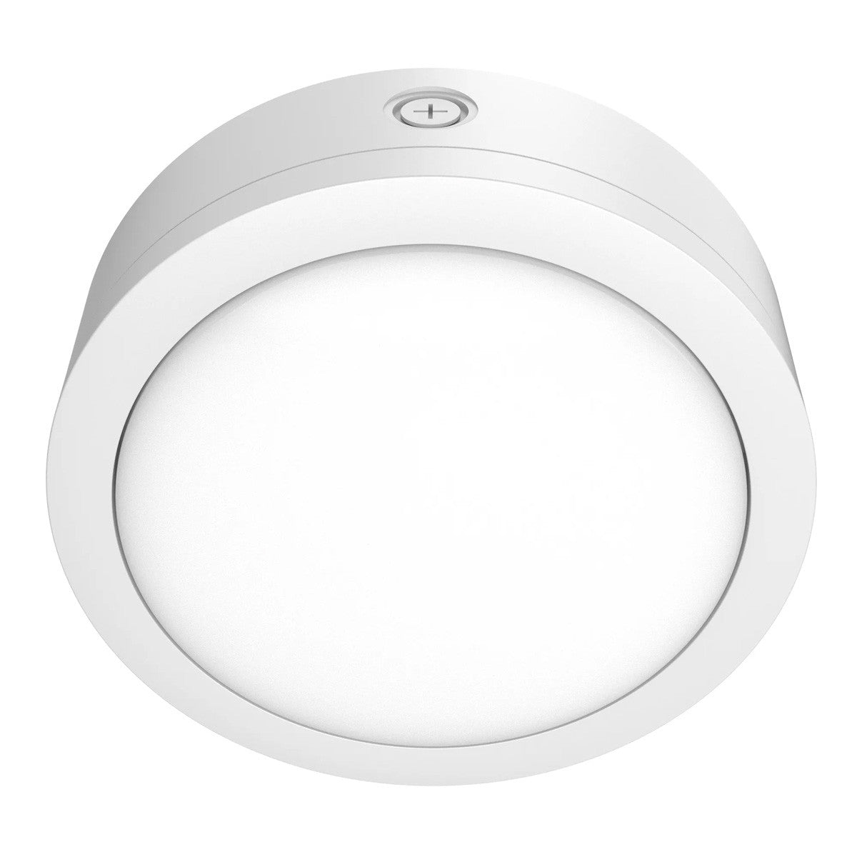 LED Round Bulk Head Light - Wall or Ceiling Mount – Wet Location - Watt Selectable 60W/48W/36W - Color Selectable 30K/40K/50K - 120/277V - White Finish - Integrated Photocell Included