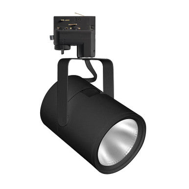 Trac-Master Flat Back Cylinder LED,4000K,90 CRI,Phase Dimmable,Flood,Black