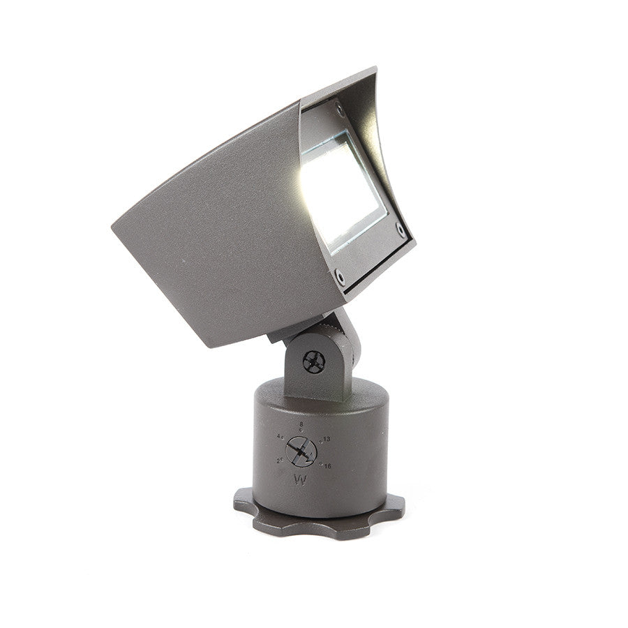 LED 120V Flood Light Adjustable Output 3000K Soft White in Bronze