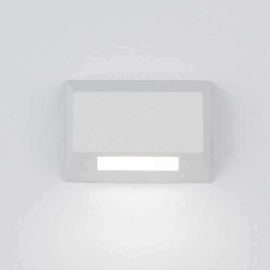 LED 12V Rectangle Deck and Patio Light 2700K Warm White in White