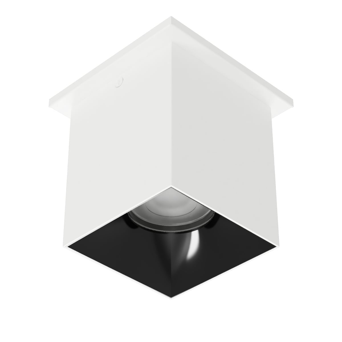 Zoron 5CCT Square Trimmed Ceiling Mount Flood Beam White/Black - C4ST-FCS-WTBK