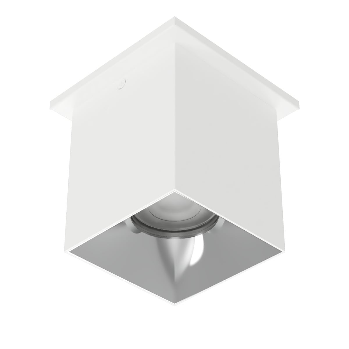 Zoron 5CCT Square Trimmed Ceiling Mount Flood Beam White/Chrome - C4ST-FCS-WTCH