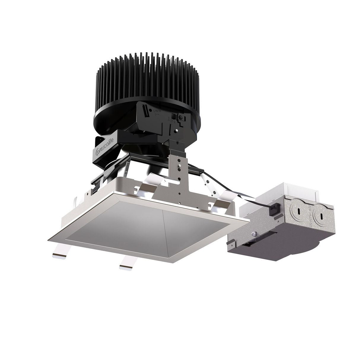 6in. Lensed Wall Wash Trim, Square, Semi Specular Clear Reflector