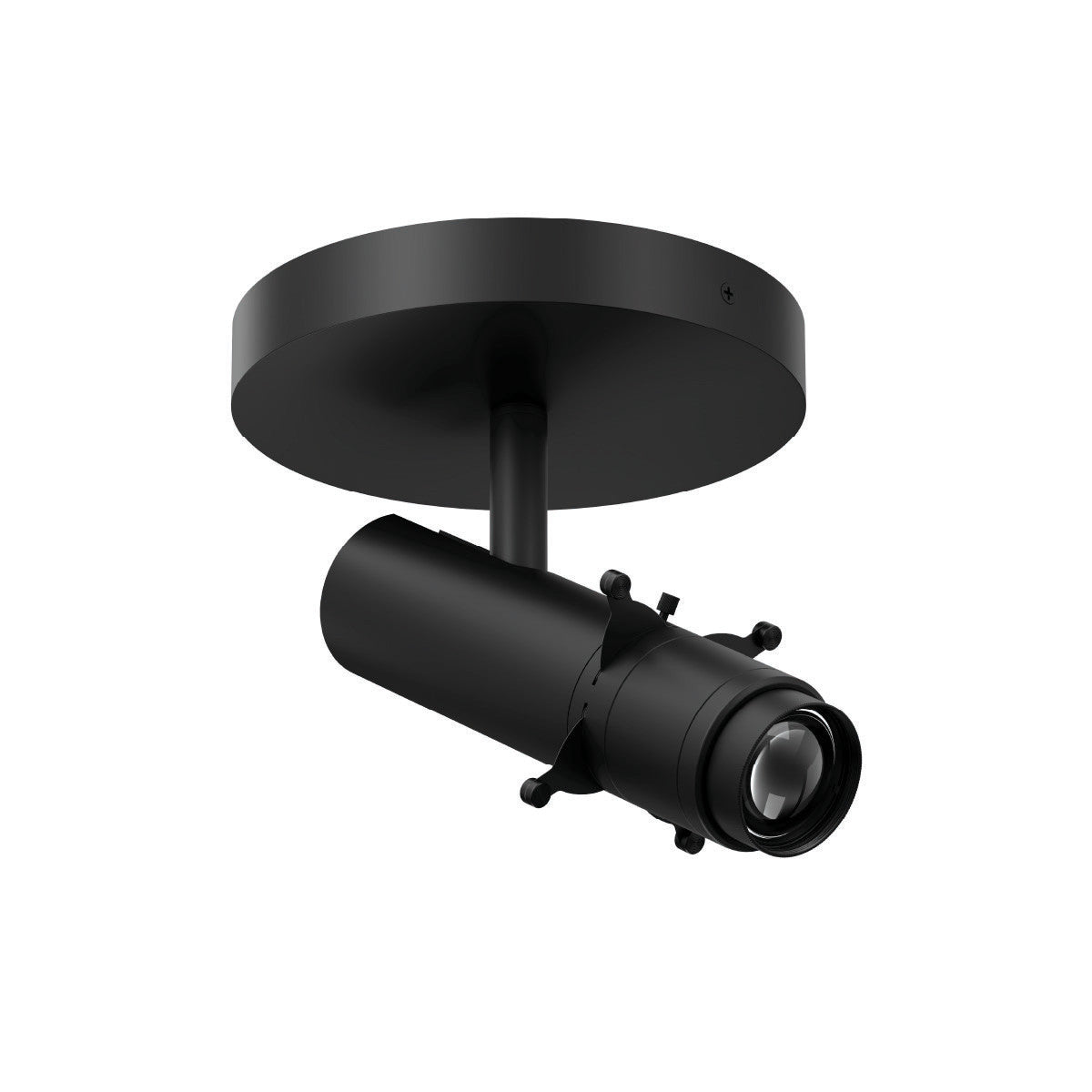 Large Stealth Fixed Beam Framing Projector Monopoint Luminaire 2700K in Black - MO-1224-F927-BK