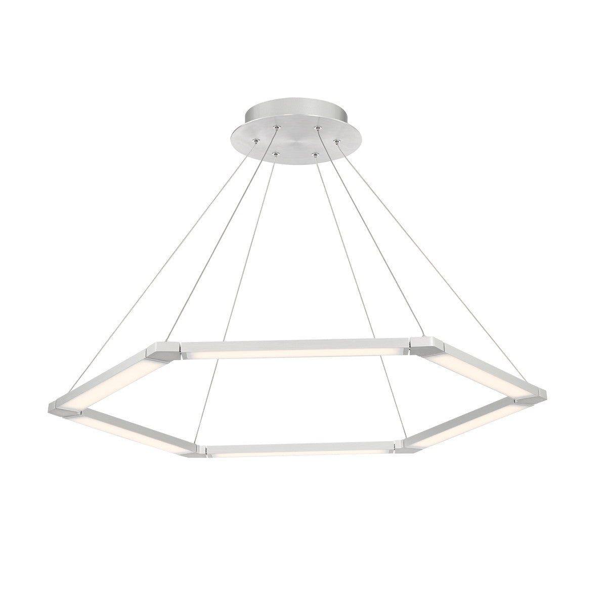 LUNE 32in. LED Chandelier Light 3000K in Brushed Aluminum