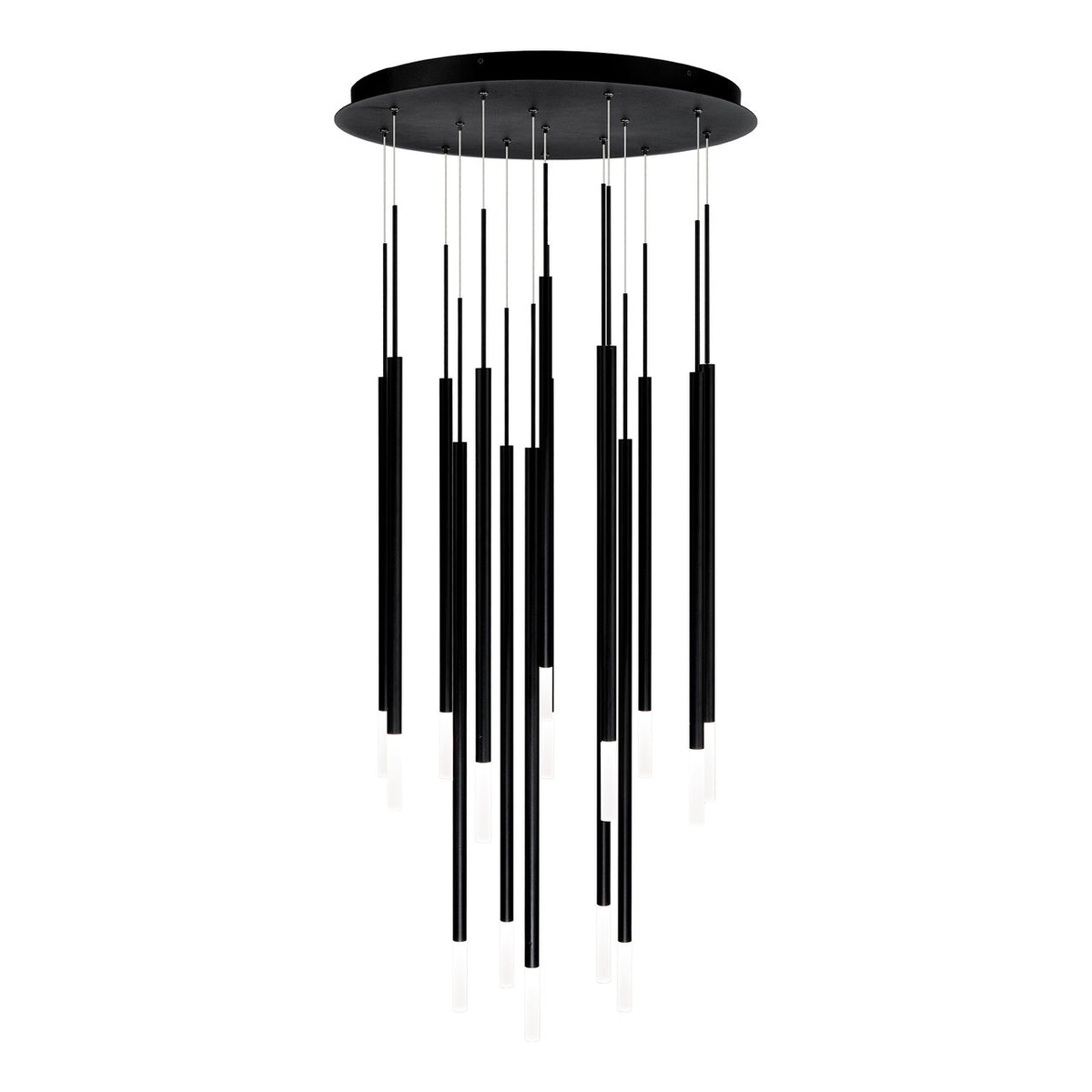 Viggo 32in. LED Chandelier Light 2700K/3000K/3500K/4000K in Black - PD-69415R-BK