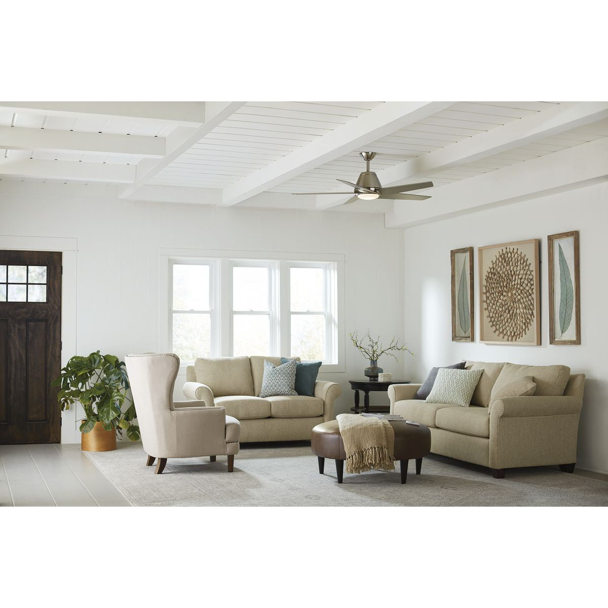 Progress Lighting Gust Collection 54" Five Blade Ceiling Fan - Dry Location Listed Application Shot Model P2582-0930K
