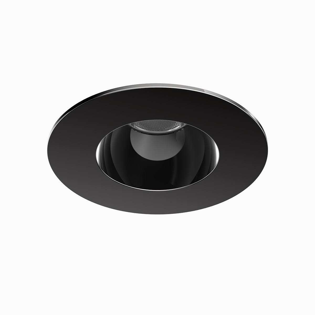 Ocularc 1.0 LED Round Flood 3000K Trim with Light Engine and New Construction or Remodel Housing in Gun Metal - R1BRD-08-F930-GM