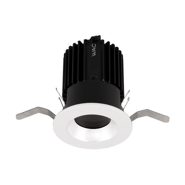 Volta 2in Round Shallow Regressed Trim Flood Beam 2700-6500K in Black White - R2RD1T-FTWB-BKWT