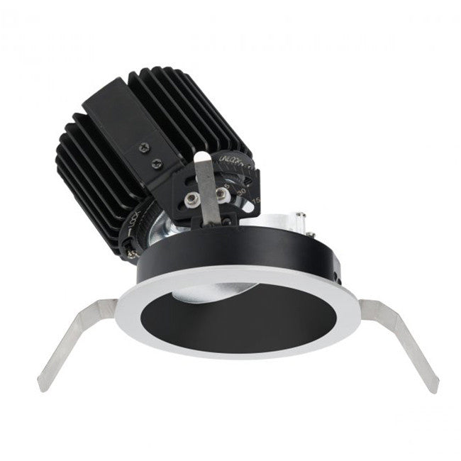 Volta 4.5in Round Adjustable Trim Flood Beam 1800-4000K in Black White - R4RAT-FTWA-BKWT