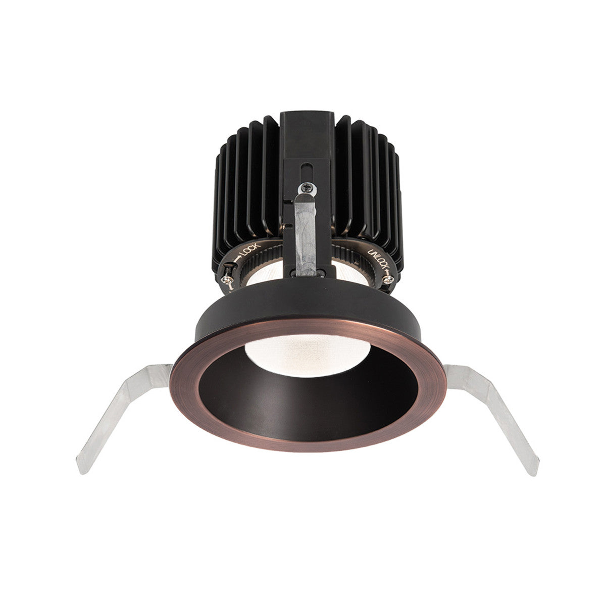 Volta 4.5in Round Shallow Regressed Trim Wide Flood Beam 2700-6500K in Copper Bronze - R4RD1T-WTWB-CB