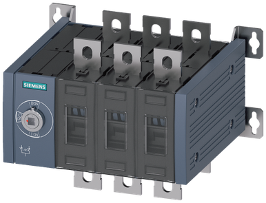 AC-23 A at 690 V: 315 A, Screw mounting, front operating mechanism, at the left end, without handle, busbar connection - 3KC03420PE000AA0