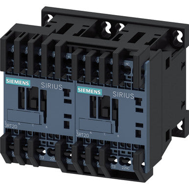 Siemens 3RA2316-8XB30-2FB4 (3RA23168XB302FB4), Reversing Contactor Assembly Ac-3. 4 Kw/400 V. 24 V Dc 3-Pole. Size S00 Spring-Type Terminal Electrical And Mechanical Interlock With Integrated Diode - 3RA23168XB302FB4