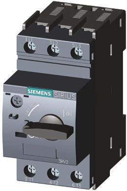 Magnetic Circuit Breaker, 3 Pole(s), 3.2A, 690VAC, DIN Rail - 3RV6411-1DA10