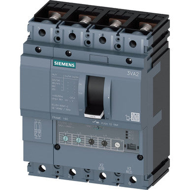 SIEMENS CIRCUIT BREAKER 3VA2 IEC FRAME 160 BREAKING CAPACITY CLASS M ICU=55KA @ 415 V 4POLE, LINE PR - 3VA2116-5HN42-0AA0