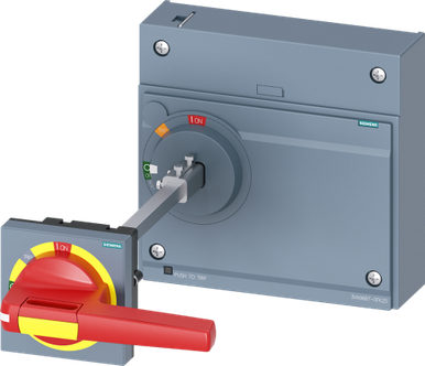 Door mounted rotary operator EMERGENCY OFF IEC IP65 with door interlock - 3VA9687-0FK25