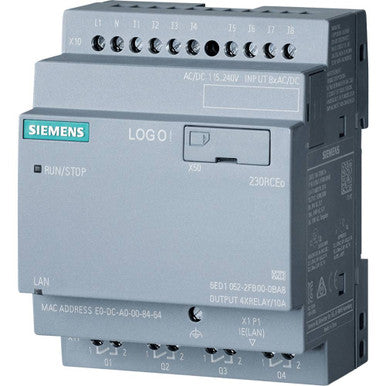 Logo! 230RCEO, Logic Module, Ps/i/o: 115 V/230 V/relay, 8 DI/4 Dq, Without Display - 6ED1052-2FB08-0BA1
