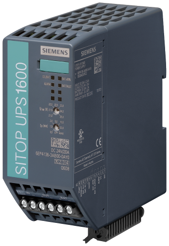 480W 1 Output DIN Rail Panel Mount Power Supply SITOP UPS1600; 24V dc; 20A - 6EP41363AB000AY0
