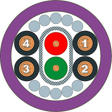 Cable Hybrid Cu 2CON Trail Ecofast 5M - 6XV18307BH50