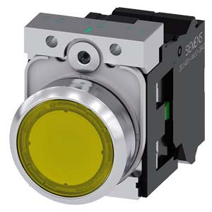 Siemens Industry Inc Illuminated Pushbutton Yellow - A6X30143445