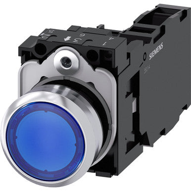 Siemens Industry Inc Illuminated Pushbutton Blue - A6X30144422