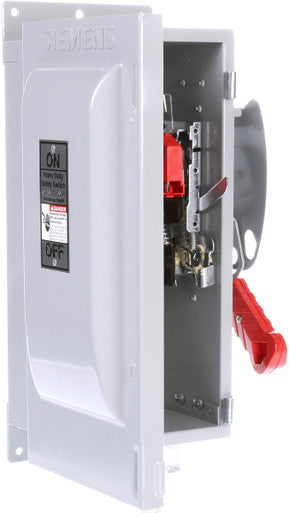Siemens (Furnas), HF221J, Fusible Safety Switch, NEMA 12 Enclosure, 2 Pole, 240V, 30 Amps, Type H Fuse - HF221J