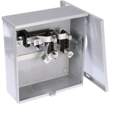 Meter Socket, 1 Phase, 200 A, 600 V, 4 Jaw, Underground Cable Entry, NEMA 3R Enclosure - UAS877-PG