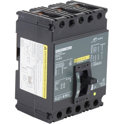 Molded Case Circuit Breaker, 3-POLE, 600V 15A, Fhl Series - FHL36015