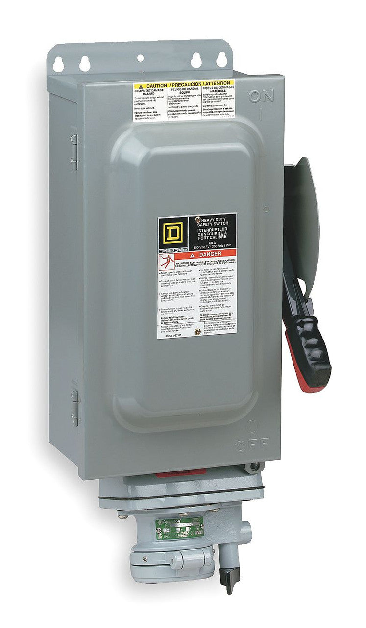 Fusible, Safety Switch, Heavy Duty, 600 V, 3PST - H363AWC