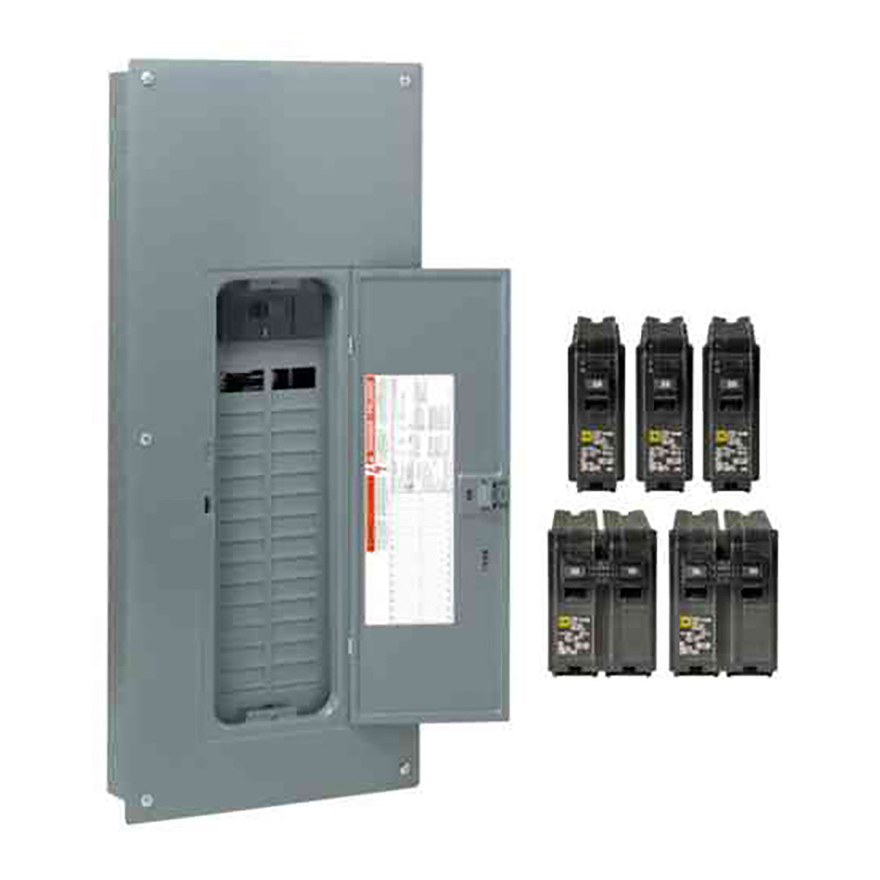 HomeLine 200 amps 120/240 V 30 space 60 circuits Wall Mount Load Center Main Breaker Kit - HOM3060M200PQCV