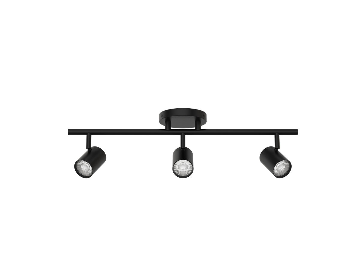 Pipe Fixed Rail with 3 Spot Lights 5CCT Black - TK-260503-CS-BK