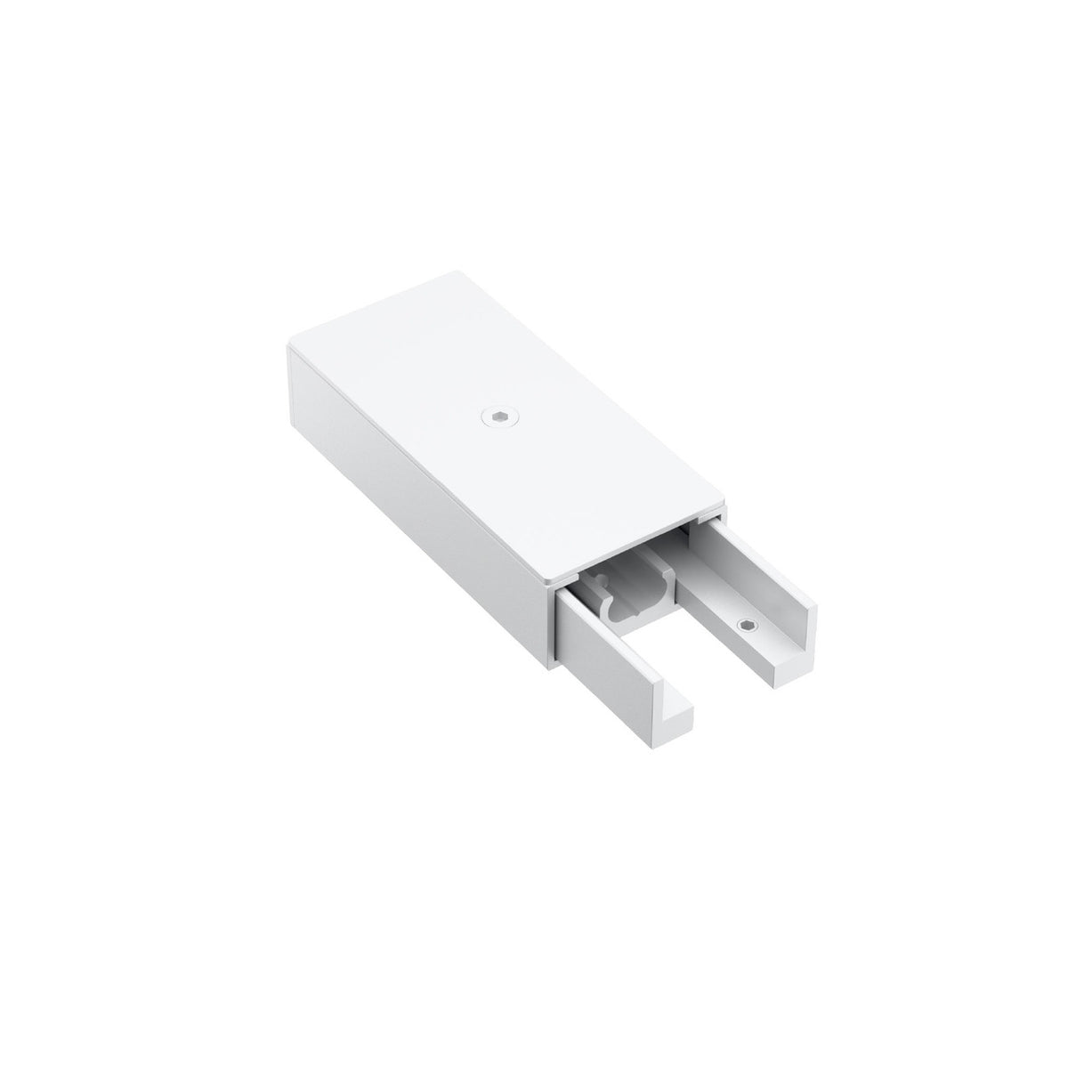 Outdoor Track Feed End in White - X-FE-WT