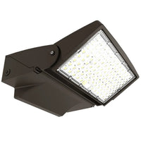 LED Uplight Adjustable Wallpack - Multi Watt Selectable 90W/105W/120W - Color Selectable 30K/40K/50K - Built-in Photocell with Switch - Bronze Finish - 0-10V Dimmable - 120-277V
