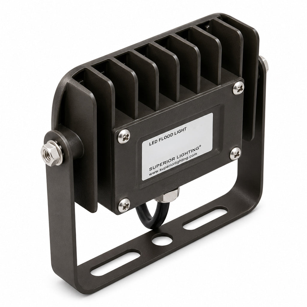 LED Outdoor Flood Light - 15 Watt - Trunnion Mount - 1950 Lumens - 5000K Daylight - 120-277V - Bronze Finish