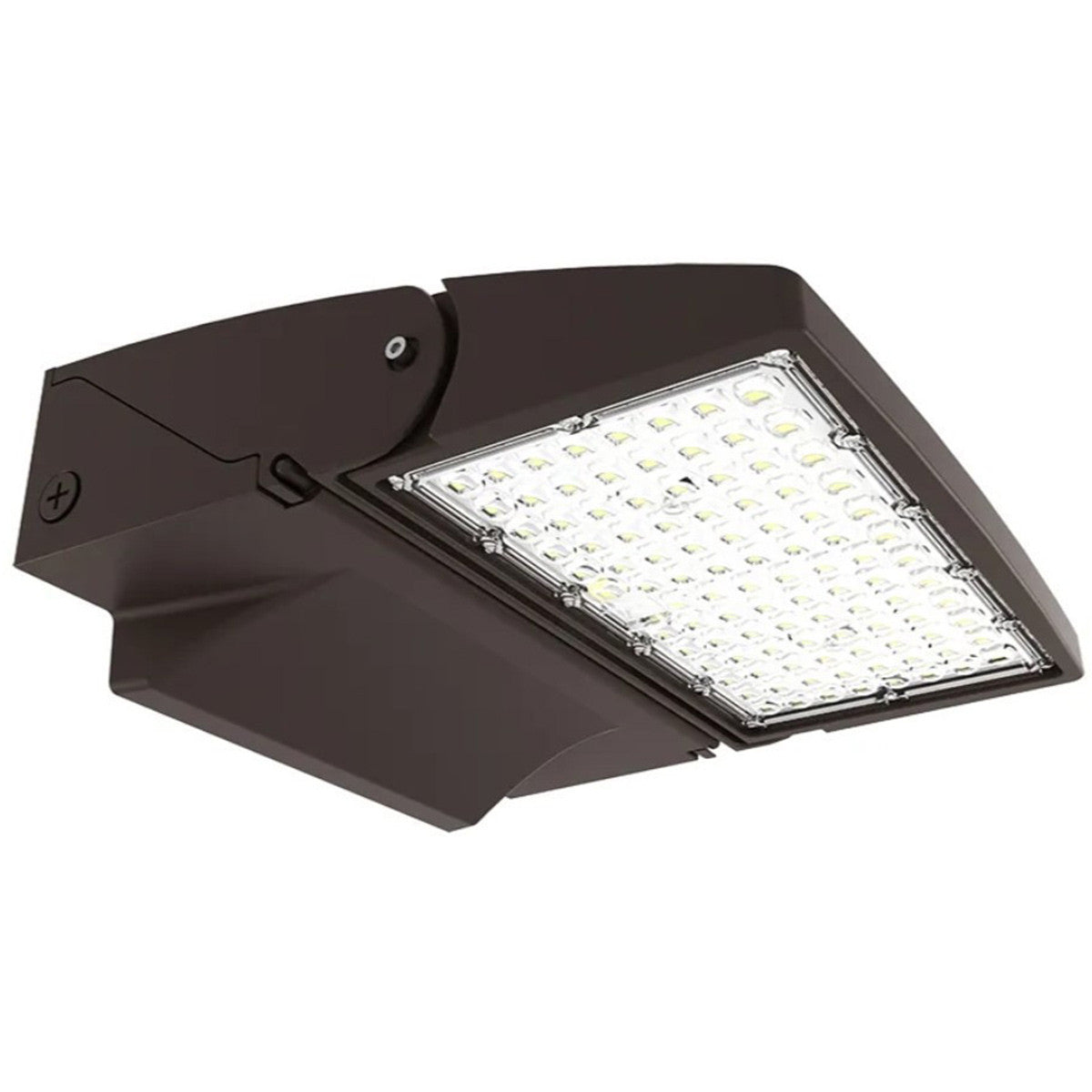 LED Uplight Adjustable Wallpack - Multi Watt Selectable 20W/30W/40W - Color Selectable 30K/40K/50K - Built-in Photocell with Switch - Bronze Finish - 0-10V Dimmable - 120-277V