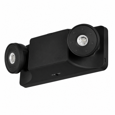 LED Emergency Light, Black Finish, Spectron Self-Test/Self-Diagnostic, Damp Location