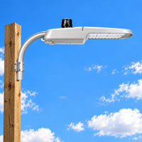 150 Watt LED Dusk To Dawn Light With Photocell - 20000 Lumens - 5000K Daylight - 120-277V - Silver Finish