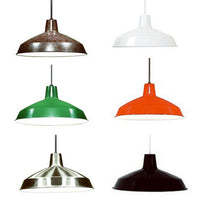 Warehouse Industrial Pendants - Contemporary Hanging Light - E26 Socket - Choose from Multiple Finishes