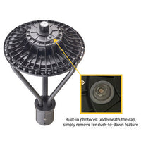 LED Post Light - Selectable 35/50/75 Watt - 3900-9700 Lumens - Color Selectable 30K/50K - 120-277V - Black - Fits Up to 3 Inch Pole Top