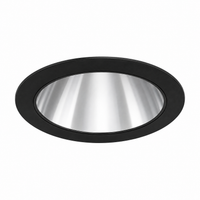 LDN6 Round Open Trim, Clear, Black flange, Semi-Specular, Trim