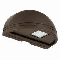 Hubbell Outdoor Lighting QSP1-24L-25-4K7-4W-UNV-DBT 25W Outdoor Quartersphere LED Wallpack, 24 LEDs, 40K, 70 CRI, Type IV  120-277V 2500 LM, Bronze