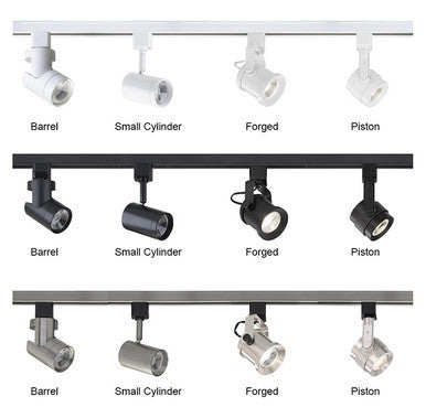 LED Track Heads Collection 2 - H Style Track Mount - Many Different Styles, Finishes, and Beam Angles