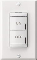 Low Voltage Push-Button Wallpod, Raise/Lower Dimming, White, Low Temperature / High Humidity