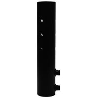Tenon adaptor-round,  Aeris drill template #8,  T20 (fits over 2 3/8IN tenon),  drilled for 1 fixture at 90° to the right of the handhole, Dark bronze finish,  super durable, Unit pack
