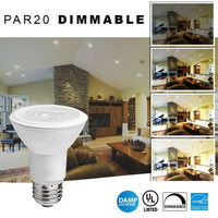 6 Watt LED PAR20 Bulb - E26 Medium Base - 500 Lumens - 3000K Soft White - 120V - Dimmable