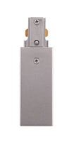 Trac-Lites End Feed Connector, 1-Circuit, Silver